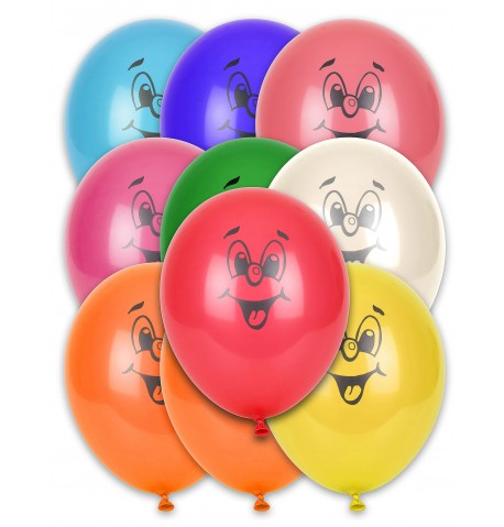 10 Ballons différentes couleurs smile