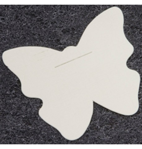 10 Cartes unies papillons blanches 4 x 5 cm