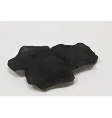 100 Pétales de rose en tissu noir 5 cm