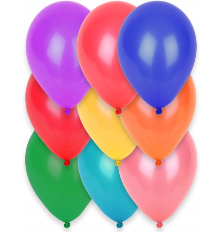 12 Ballons biodégradables différentes couleurs 28 cm