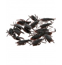 12 Cafards noirs 6 cm Halloween