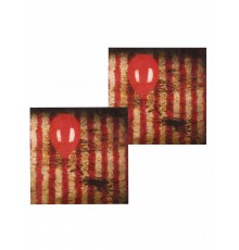 12 Serviettes en papier Clown terrifiant 33 x 33 cm