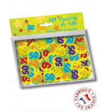Paquet de 150 confettis d’anniversaire 2,5 cm