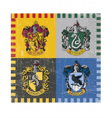 16 Petites serviettes en papier Harry Potter  25 x 25 cm