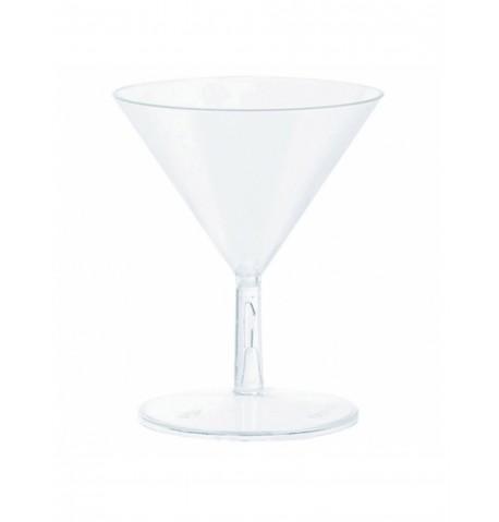 20 Mini verres à Martini en plastique 59 ml