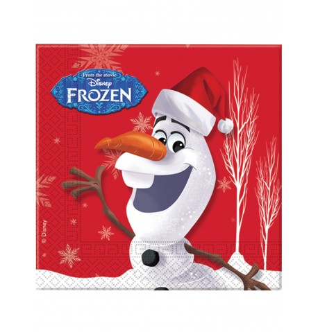 20 Serviettes en papier Olaf Christmas