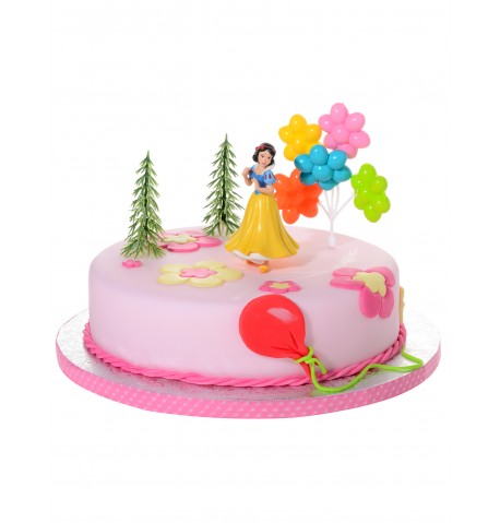 4 accessoires pour gâteau Princesses Disney  Blanche Neige 10 x 20,5 x 5 cm