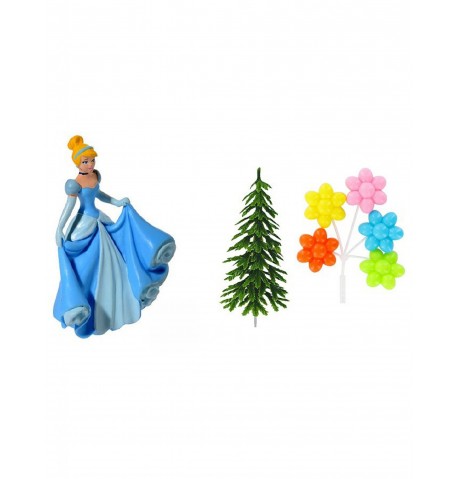 4 accessoires pour gâteau Princesses Disney  Cendrillon 10 x 20,5 x 5 cm