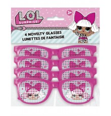 4 Paires de lunettes roses à pois LOL Surprise