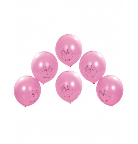 6 Ballons imprimés Princesse