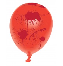 6 Ballons latex ensanglanté Halloween