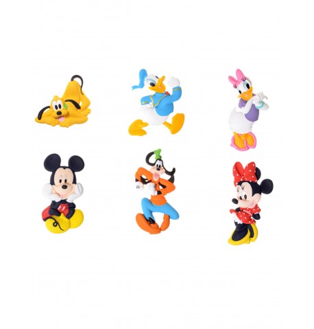 6 Figurines décoratives en sucre Mickey et ses amis