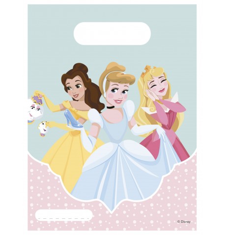 6 Sacs à cadeaux Princesses Disney 16.5 x 23 cm