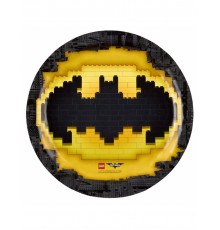 8 Assiettes en carton Lego Batman 23 cm