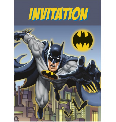 8 Cartes d'invitation Batman