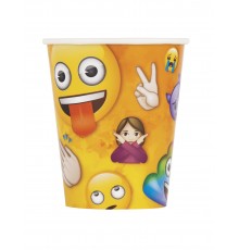 8 Gobelets en carton Emoji Rainbow 266 ml