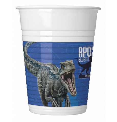 8 Gobelets en plastique Jurassic World 2 200 ml