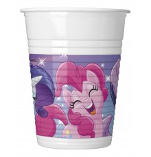 8 Gobelets en plastique Pony & Friends 200 ml