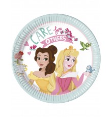 8 Petites assiettes en carton Disney Princesses 20 cm
