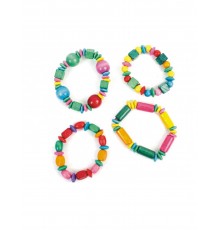 Accessoire pinata bracelet en bois multicolore 16 cm