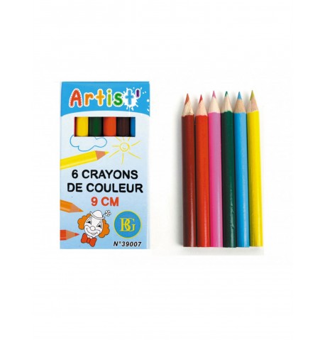 Accessoires piñata 6 Crayons de couleur 9 cm
