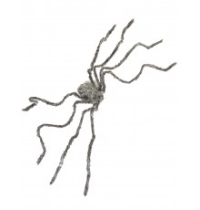 Araignée géante grise velue Halloween 160 cm