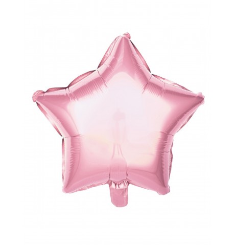 Ballon aluminium étoile rose pastel 40 cm