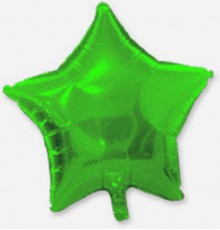 Ballon aluminium étoile verte 46 cm