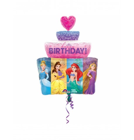 Ballon aluminium gâteau Princesses Disney 71 cm