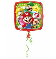 Ballon aluminium Mario Bros  43 x 43 cm