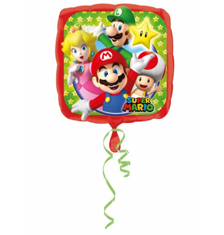 Ballon aluminium Mario Bros  43 x 43 cm