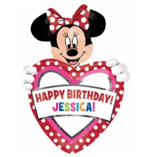 Ballon Happy Birthday Minnie Personnalisable