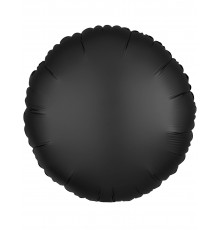 Ballon aluminium rond satin noir 43 cm