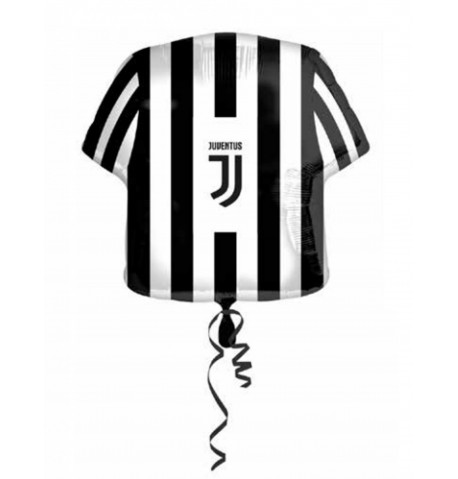Ballon en aluminium Maillot de la Juventus noir et blanc 60 cm