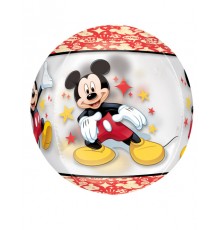 Ballon rond aluminium Mickey 38 x 40 cm