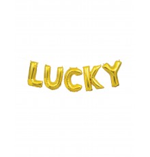 Ballons en bannière aluminium Lucky doré