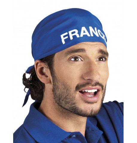 Bandana bleu supporter France adulte