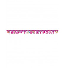 Bannière en papier Happy Birthday Barbie Dreamtopia 15 cm x 2 m