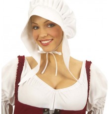 Bonnet servante blanc femme