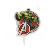 Bougie d'anniversaire Hulk Avengers 7,5 cm