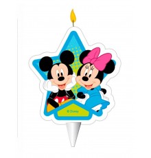 Bougie d'anniversaire Mickey et Minnie 7,5 cm