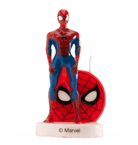 Bougie d'anniversaire Spiderman  3D 6 cm