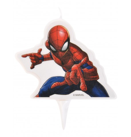 Bougie d'anniversaire Spiderman  9 x 7 cm