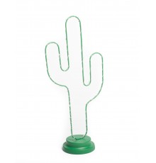 Cactus en métal vert lumineux 19 x 40 cm