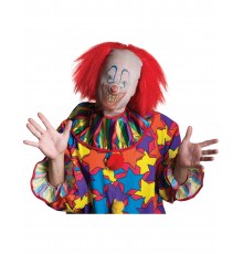 Cagoule clown avec cheveux adulte Halloween