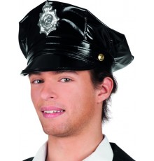 Casquette policier noire adulte