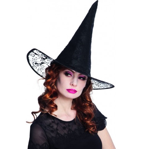 Chapeau sorcière dentelle adulte Halloween