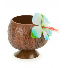 Coupe Hawaï noix de coco fleur bleue