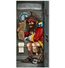 Décoration de porte Pirate au toilette 76,2 cm x 1,52 m
