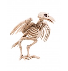 Décoration squelette de corbeau 19.5 cm Halloween